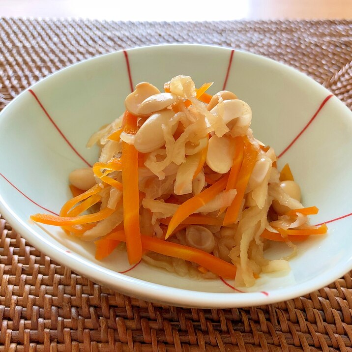 戻し要らず！切り干し大根と大豆の煮物